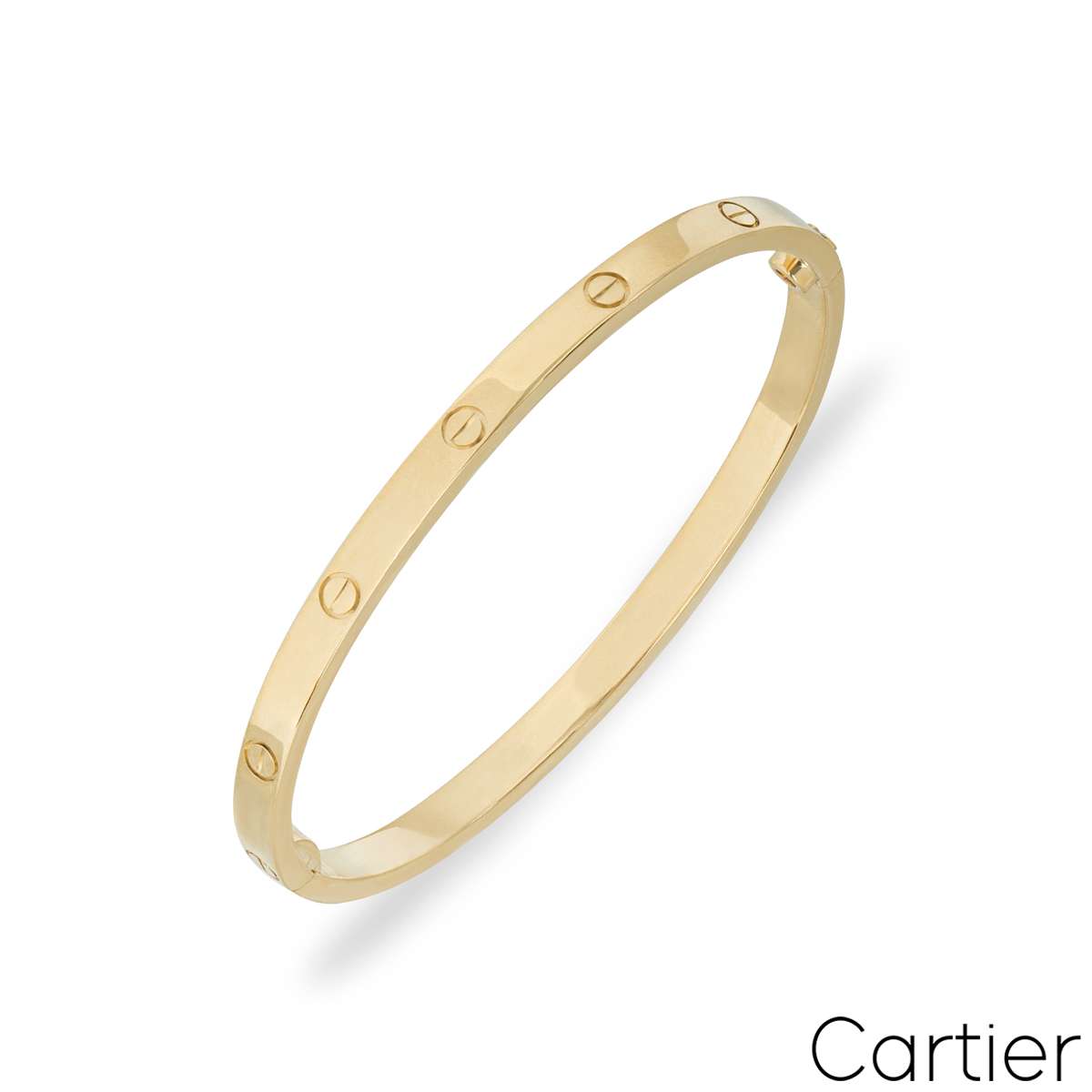 Cartier Yellow Gold Plain SM Love Bracelet Size 18 B6047518